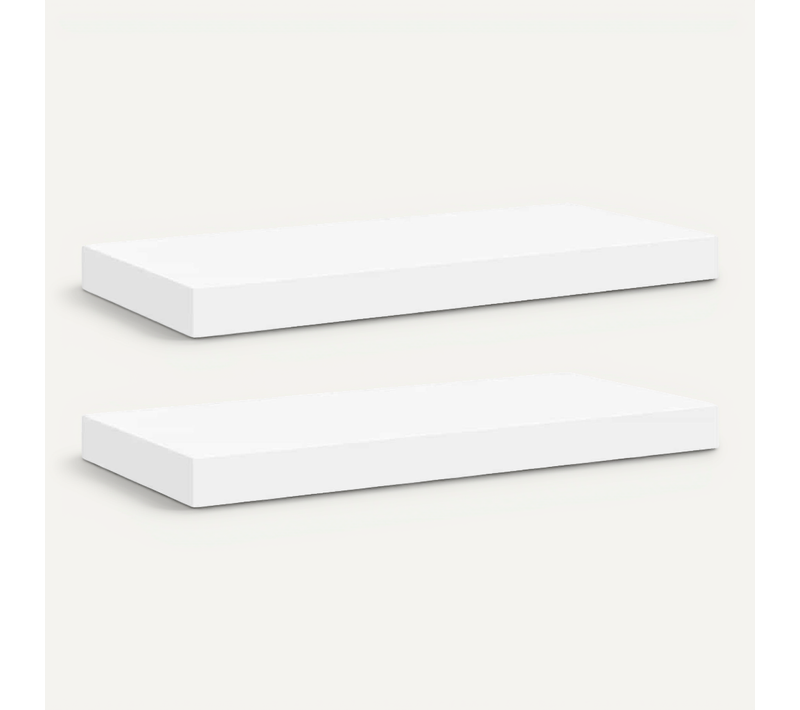 étagères Murales Flottantes 2 Pièces Blanc 50x23,5x3,8 Cm Mdf