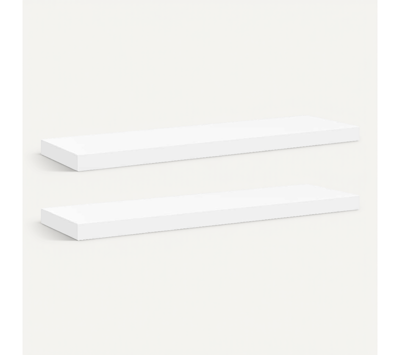 étagères Murales Flottantes 2 Pièces Blanc 80x23,5x3,8 Cm Mdf
