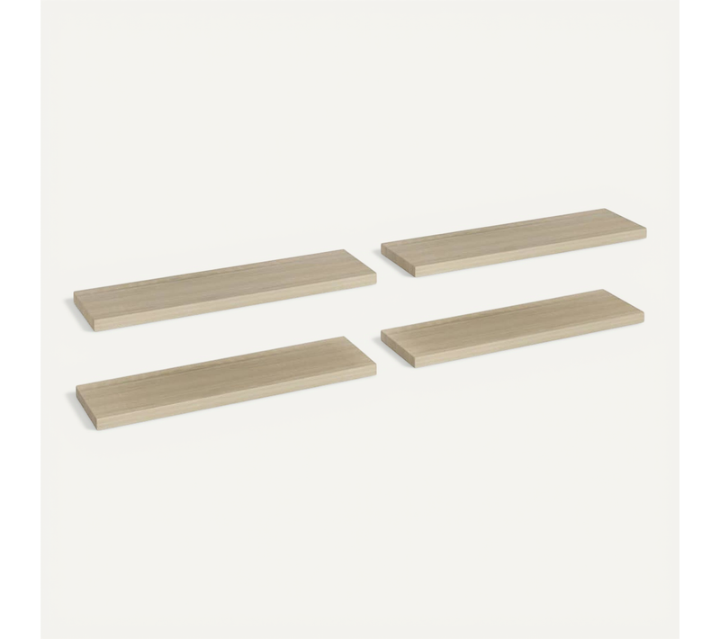 étagères Murales Flottantes 4 Pièces Chêne 90x23,5x3,8 Cm Mdf