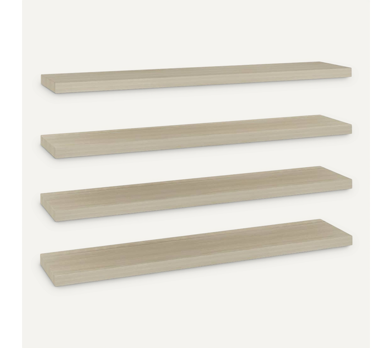 étagères Murales Flottantes 4 Pièces Chêne 120x23,5x3,8 Cm Mdf