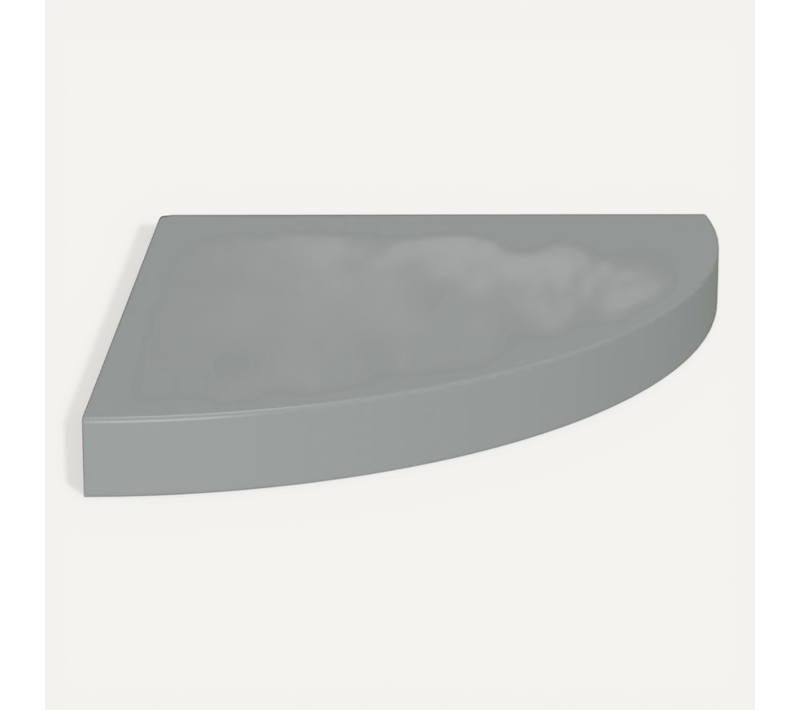 étagère D'angle Flottante Gris 35x35x3,8 Cm Mdf
