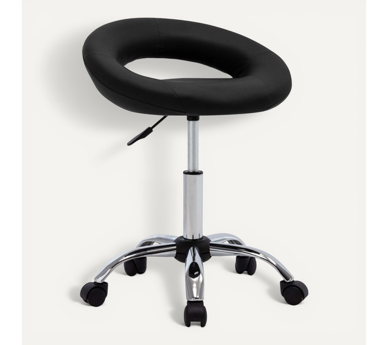 Chaise De Travail Roulante Noir Simili
