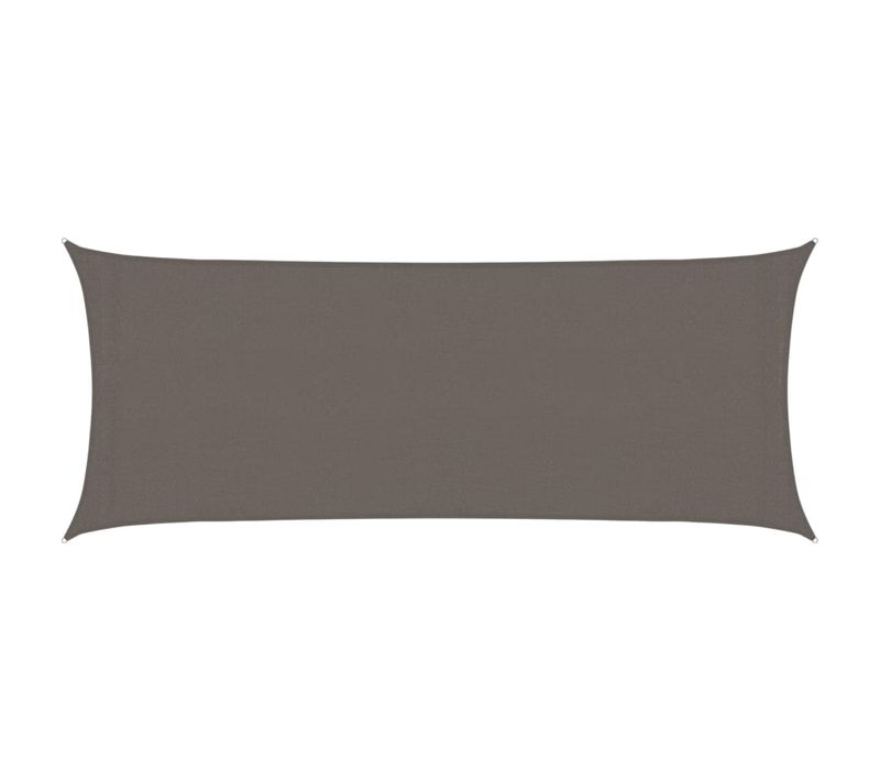 Voile D'ombrage 2 X 5 M Pehd 160 G/m² Anthracite Résistant Aux Uv Respirant Extérieur