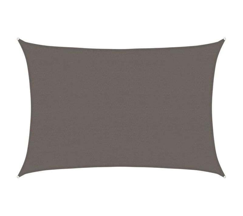 Voile D'ombrage 160 G/m² Anthracite 4x5 M Pehd Protection Voile Solaire Voile De Parasol