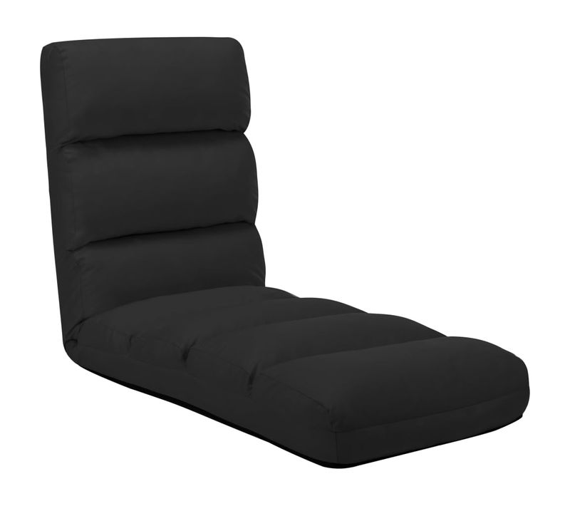 Chaise Pliable De Sol Noir Simili