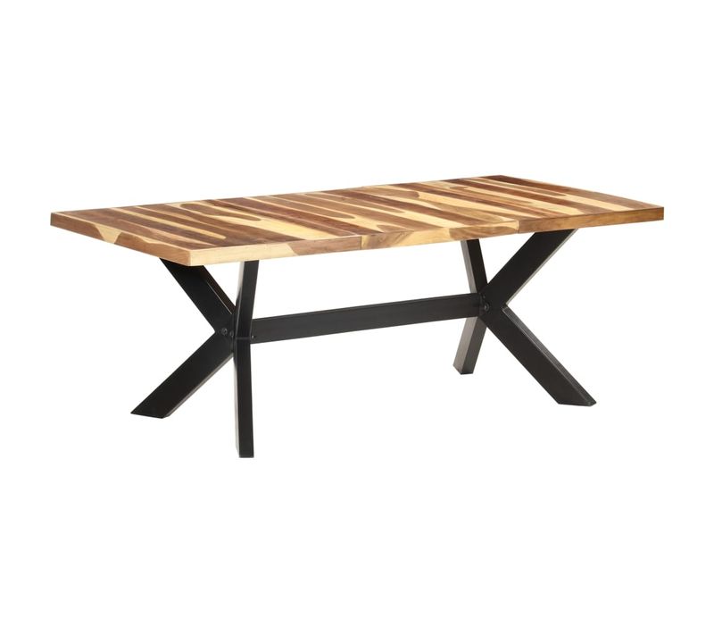 Table De Salle à Manger 200x100x75 Cm Bois Avec Finition Miel