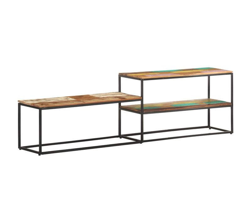 Meuble TV 180x30x50 Cm Bois De Récupération Massif