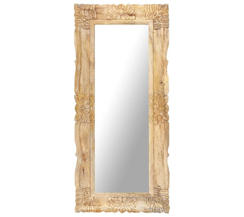 Miroir 110x50 Cm Bois De Manguier Massif