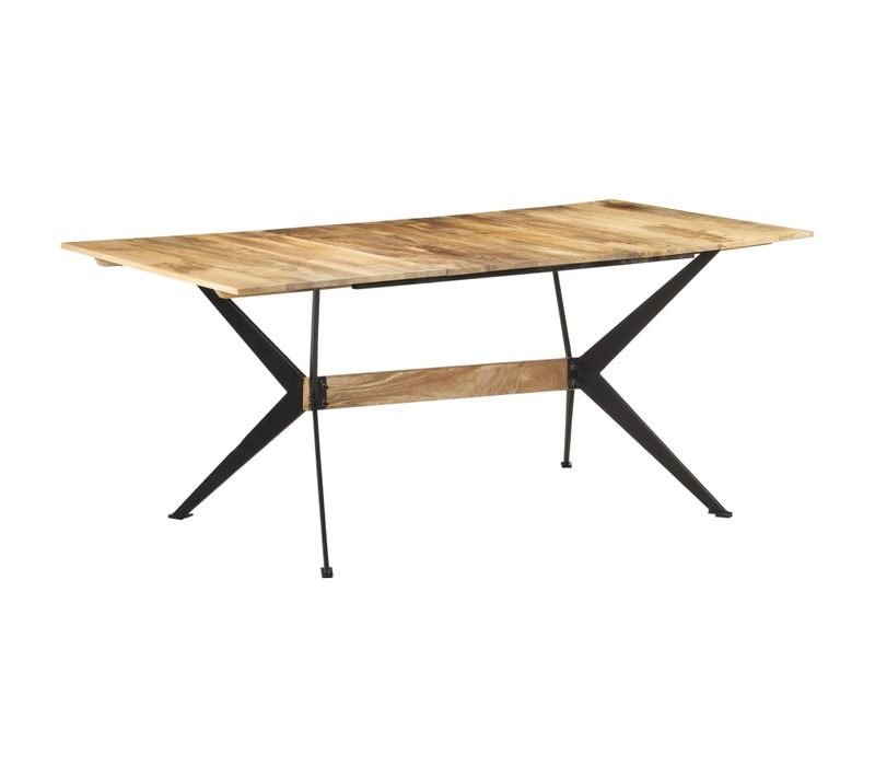 Table De Salle À Manger 180x90x76 Cm Bois De Manguier Massif