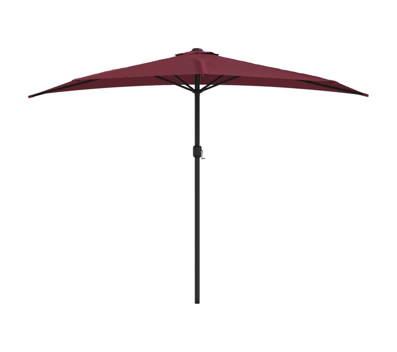 Parasol De Balcon Mât En Aluminium - 300x150x253 Cm - Bordeaux