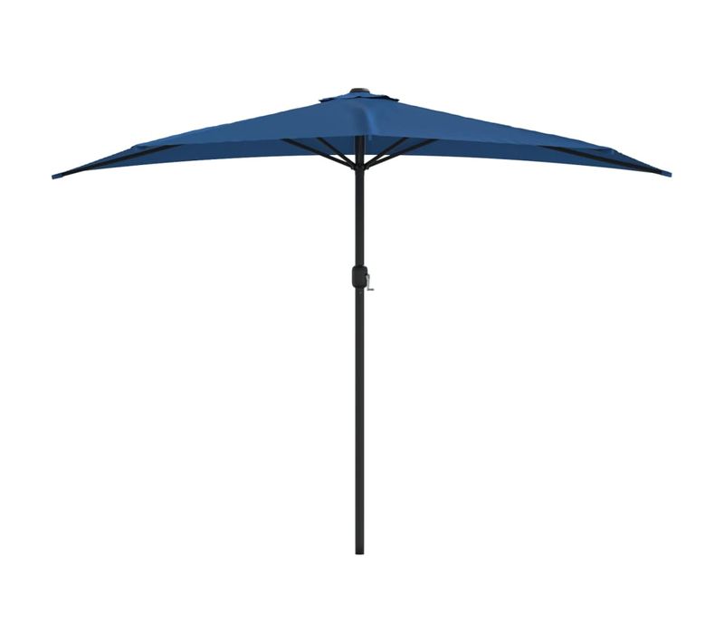 Parasol De Balcon Mât En Aluminium - 300x150x253 Cm - Bleu