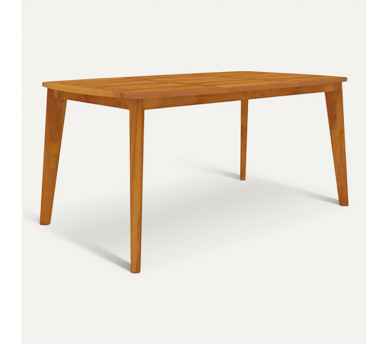 Table De Jardin 160x90x75 Cm Bois D'acacia Solide