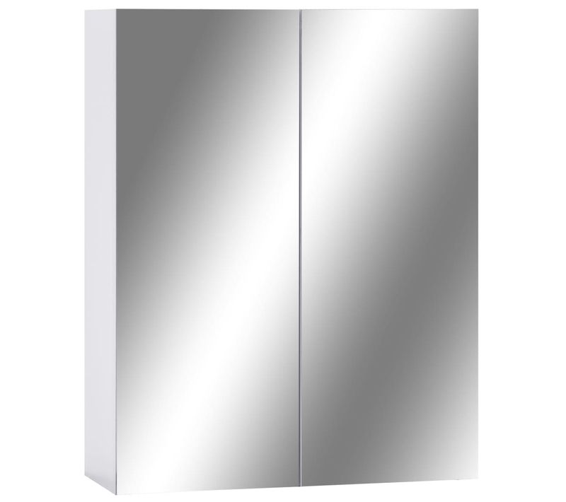 Armoire à Miroir De Salle De Bain Blanc 60x15x75 Cm Mdf
