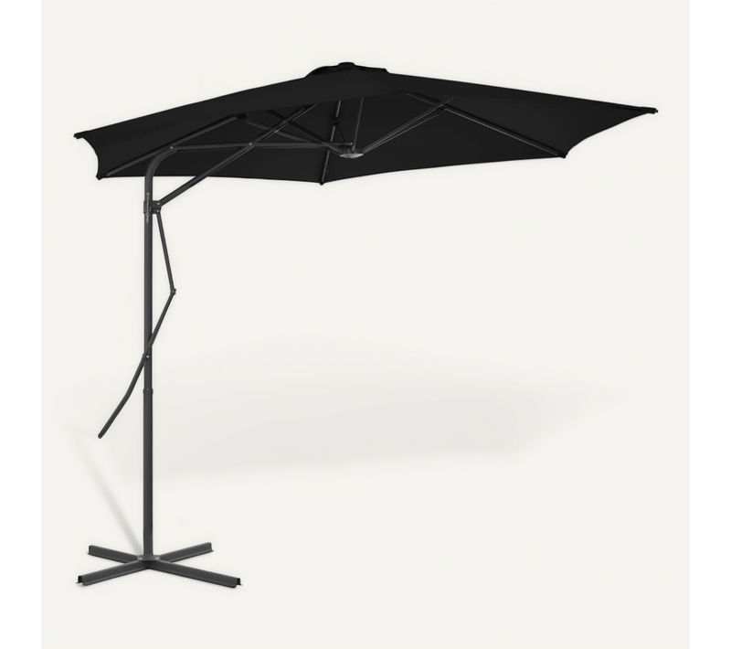 Parasol De Jardin Avec Mât En Acier Noir 300x230 Cm