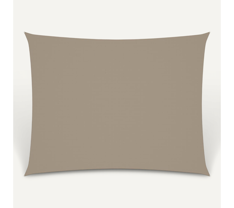 Voile De Parasol Tissu Oxford Rectangulaire 4x5 M Taupe