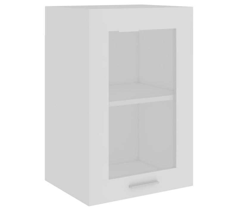 Vitrine Suspendue "lyon" Blanc 40 X 31 X 60 Cm Bois Contreplaqué