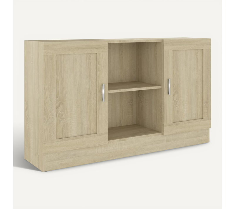 Buffet Chêne Sonoma 120x30,5x70 Cm Aggloméré Armoire Latérale Meuble De Rangement Chambre