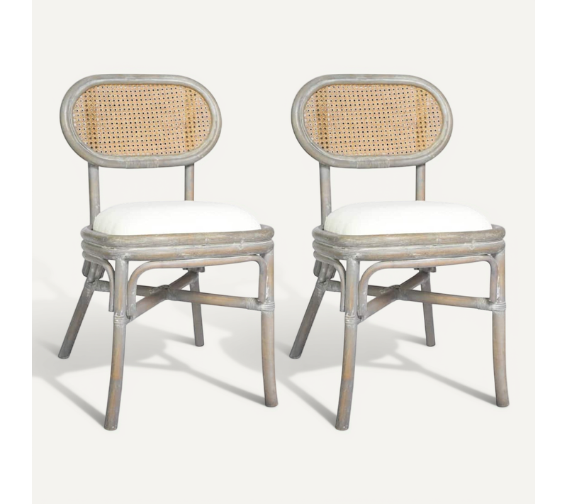 Chaises À Manger Lot De 2 Gris Lin