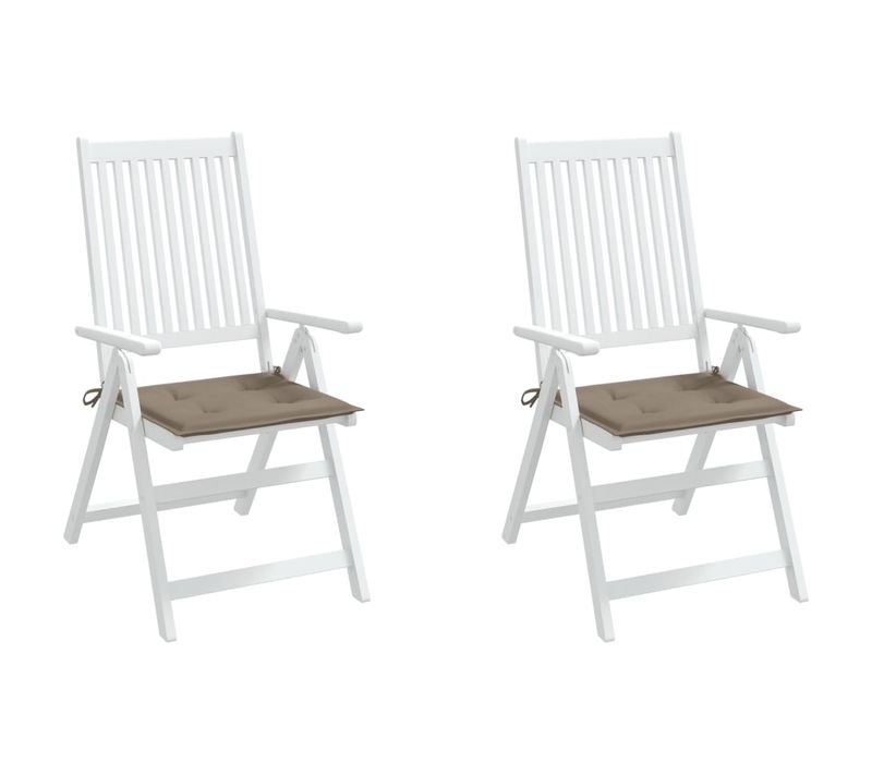 Coussins De Chaise Jardin Lot De 2 Taupe 40x40x3cm Tissu Oxford