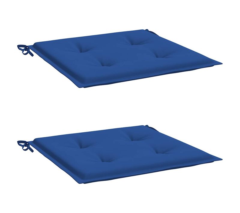 Coussins De Chaise De Jardin Lot De 2 Bleu Royal 50x50x4 Cm