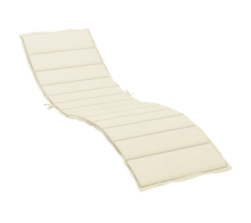 Coussin De Chaise Longue Crème 200x60x3 Cm Tissu Oxford