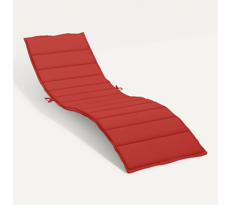 Coussin De Chaise Longue Rouge 200x60x3 Cm Tissu Oxford