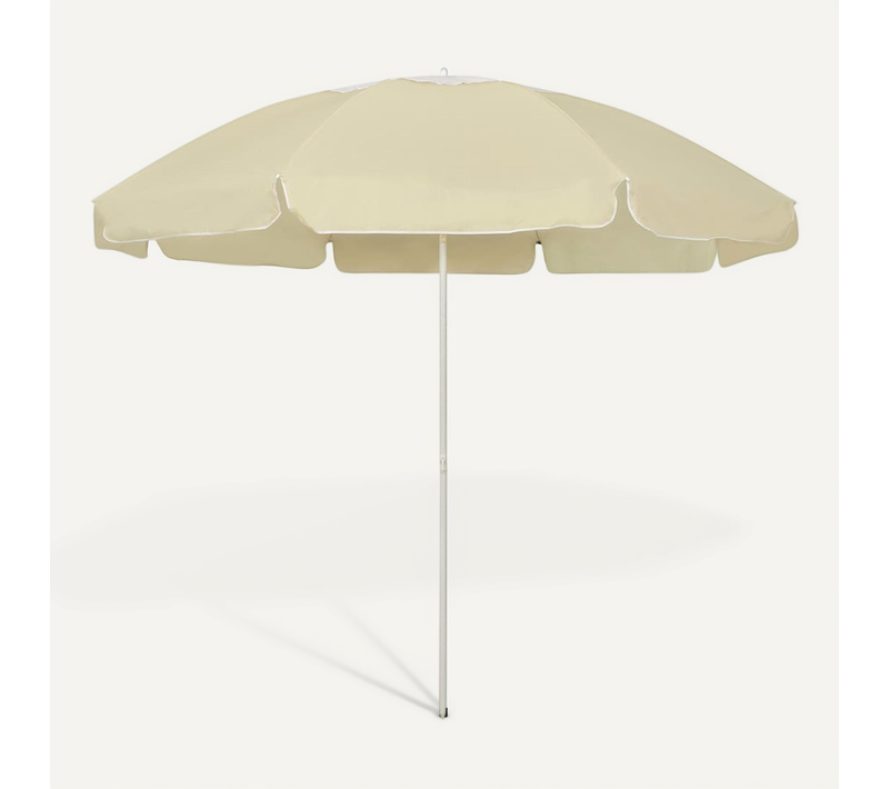 Parasol De Plage Jaune Sable 240 Cm