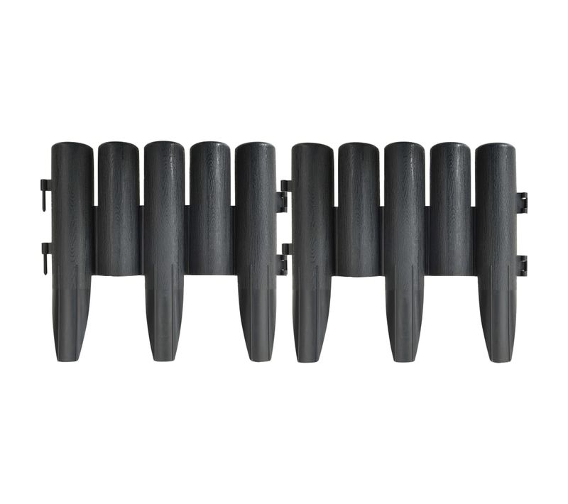 Bordures De Pelouse 36 Pièces Anthracite 10 M Pp