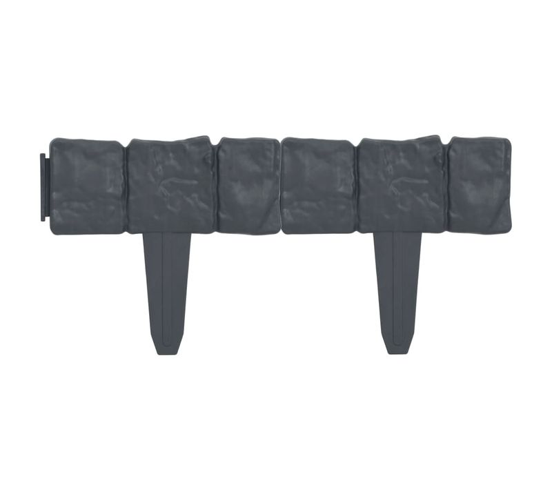 Clôture De Jardin Aspect De Pierre 41 Pièces Plastique 10 M