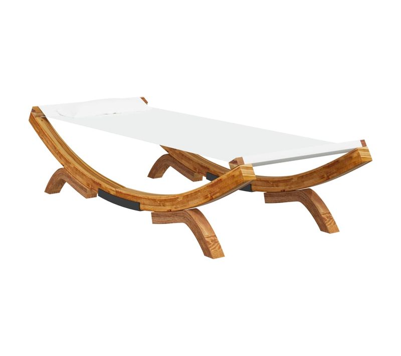 Hamac 100x188,5x44 Cm Bois Courbé Massif Crème