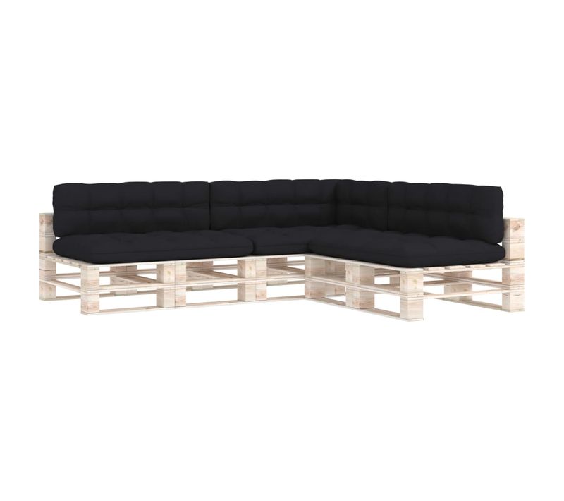 Coussins De Canapé Palette 7 PCs Noir