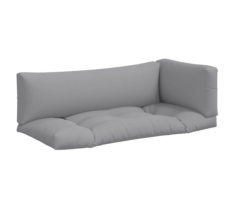 Coussins De Palette Lot De 3 Gris Tissu