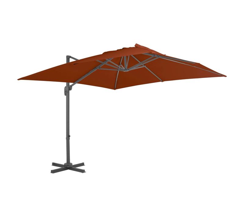 Parasol De Jardin En Porte-à-faux Avec Mât En Aluminium