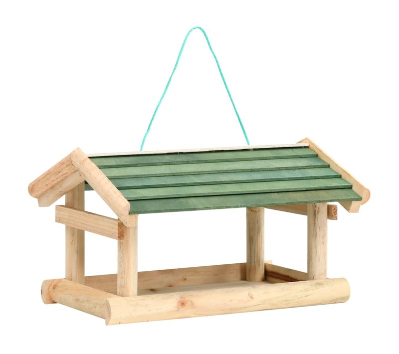 Mangeoire À Oiseaux Bois De Sapin 35x29,5x21 Cm