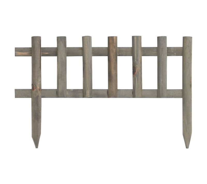 Bordure De Jardin 10 Pièces Bois De Sapin 4,4 M