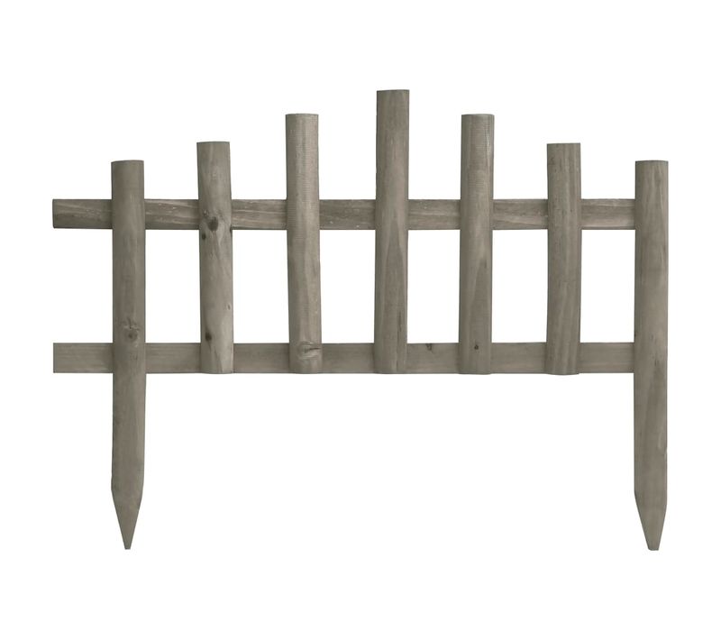 Bordure De Jardin 10 Pièces Bois De Sapin 4,4 M