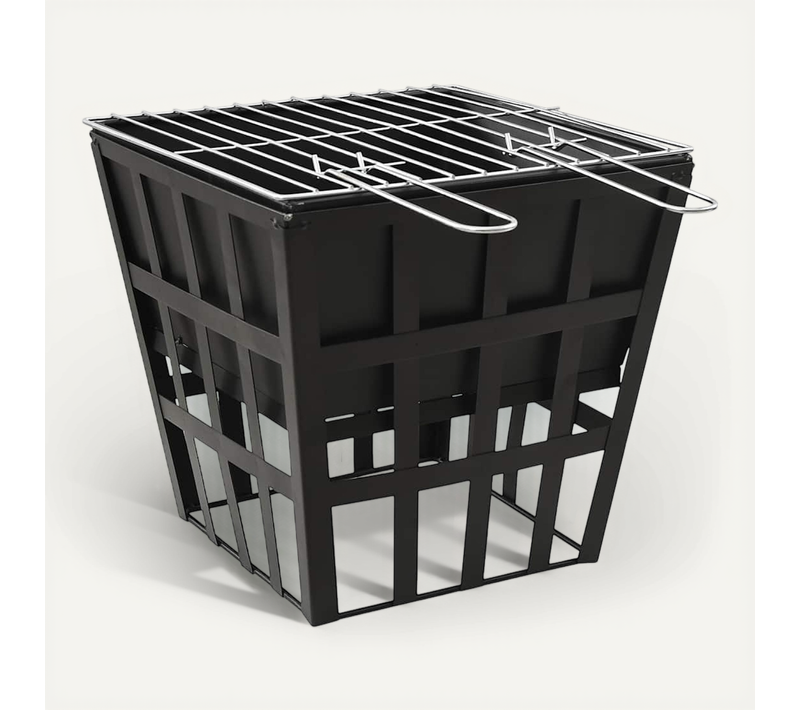 Foyer Et Barbecue 2 En 1 34x34x48 Cm Acier
