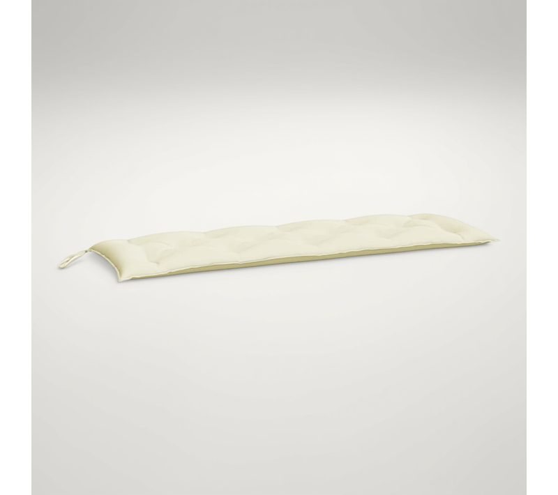 Coussin De Banc De Jardin Blanc Crème 150x50x7 Cm Tissu Oxford