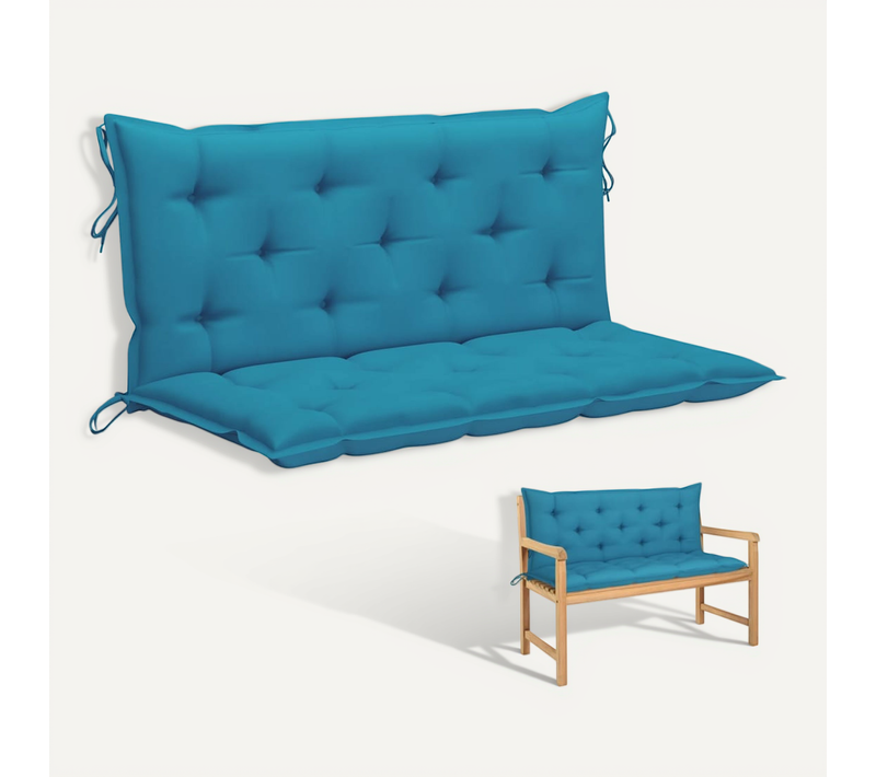 Coussin De Banc De Jardin Bleu Clair 120 Cm Tissu Oxford