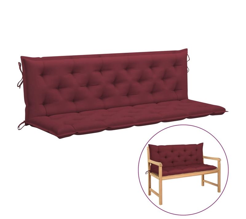 Coussin De Banc De Jardin Rouge Bordeaux 180 Cm