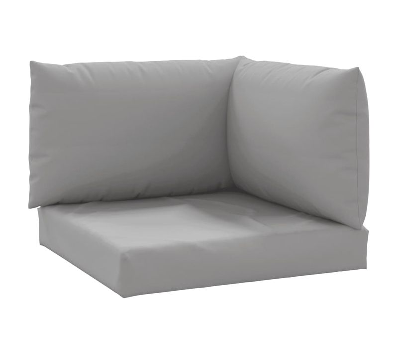 Coussins De Palette Lot De 3 Gris Tissu Oxford