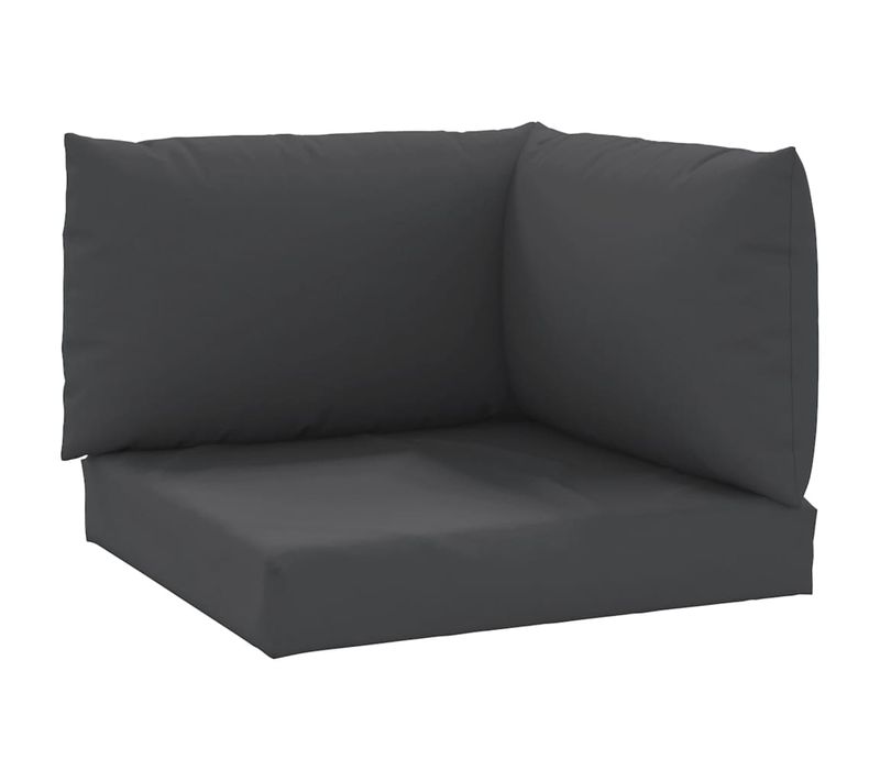 Coussins De Palette Lot De 3 Noir Tissu Oxford