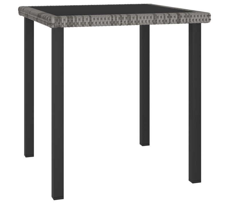 Table à Dîner De Jardin Gris 70x70x73 Cm Résine Tressée