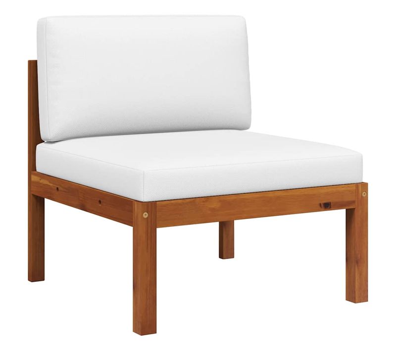 Canapé De Jardin Central Avec Coussins En Bois D'acacia Et Corde