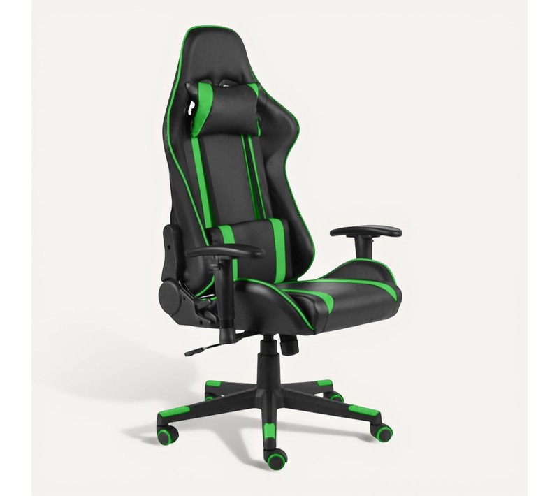 Fauteuil Gamer Pivotant Vert Pvc