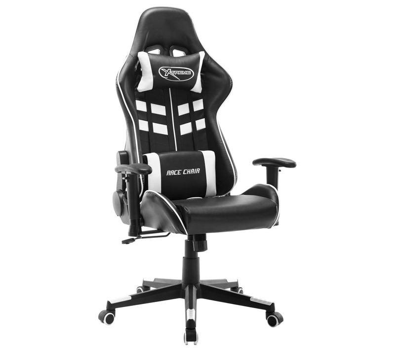 Fauteuil Gamer Noir Et Blanc Cuir Artificiel