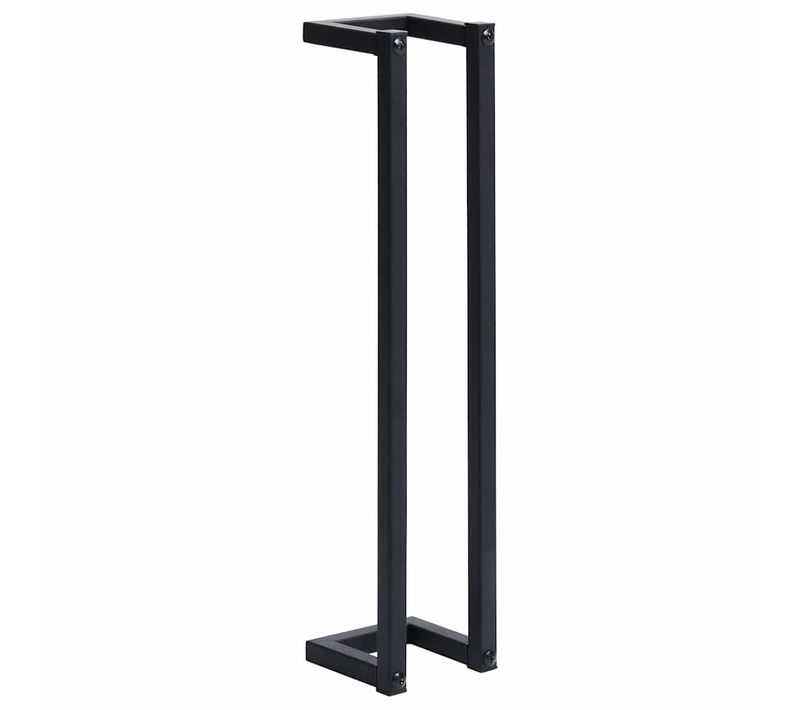 Porte-serviette Noir 12,5x12,5x60 Cm Fer