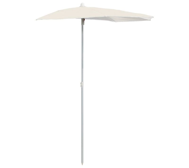 Demi-parasol De Jardin Avec Mât 180x90 Cm Sable