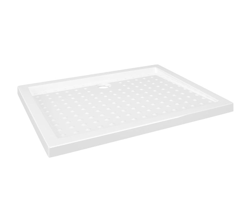 Bac De Douche Avec Points Antidérapants Blanc 90x70x4 Cm Abs