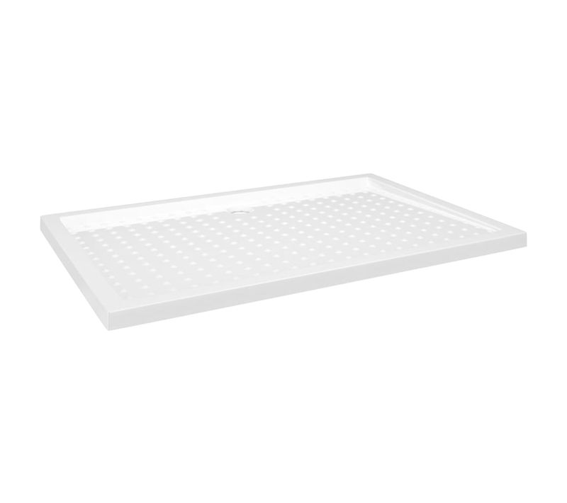 Bac De Douche Avec Points Antidérapants Blanc 80x120x4 Cm Abs
